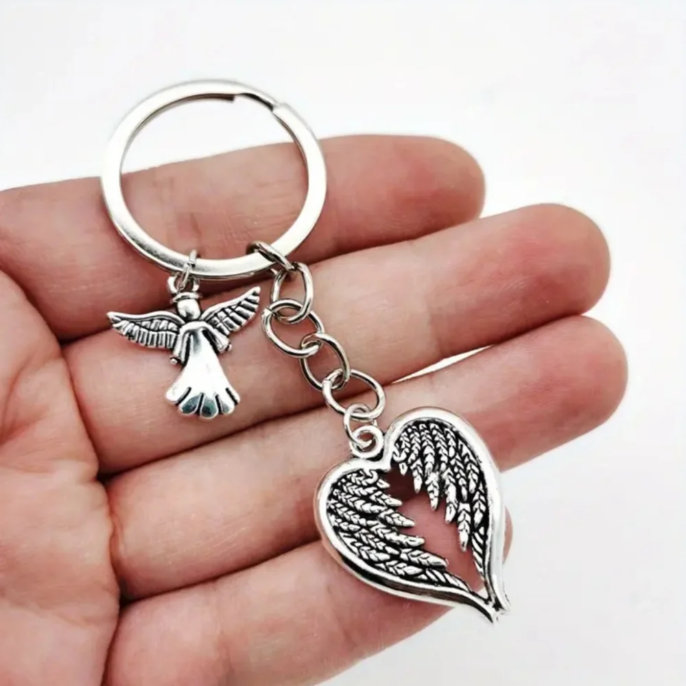 Angel Wings Key Chain keychain silver